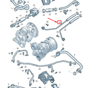 AUDI A6 C8 Right Engine Coolant Feed Pipe 06M145910G ORIGINAL