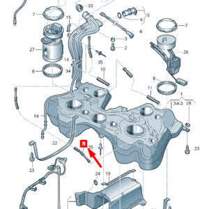 AUDI A3 Sportback 8P Fuel Tank Breather Line 1K0201993S ORIGINAL