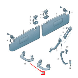 AUDI Q5 FY Rear Roof Grab Handle 8W0857608Y20 8W0857608 Y20 ORIGINAL