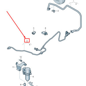 AUDI Q3 F3 Brake Vacuum Hose With Non-Return Valve 5QA612041R ORIGINAL