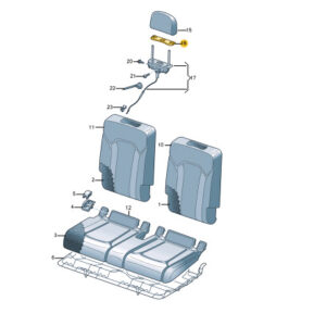 AUDI Q7 4M Rear Headrest Cover Trim 4M08855905E0 ORIGINAL