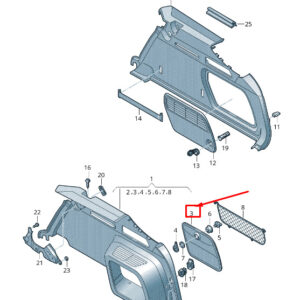 AUDI A6 4A C8 Luggage Compartment Cover Trim 4K9863991TPW ORIGINAL