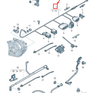 AUDI Q3 F3 Alternator Three-Phase Wiring Set 5Q0971230KG ORIGINAL