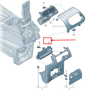 AUDI E-TRON GEN Rear Console Stowage Compartment 4KE8633006PS ORIGINAL
