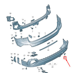 AUDI Q3 F3 Rear Bumper Towing Eye Cover 83F807441 X7L 83F807441X7L ORIGINAL