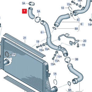 AUDI A1 MK1 Connecting Hose Tube 6C0122101F ORIGINAL
