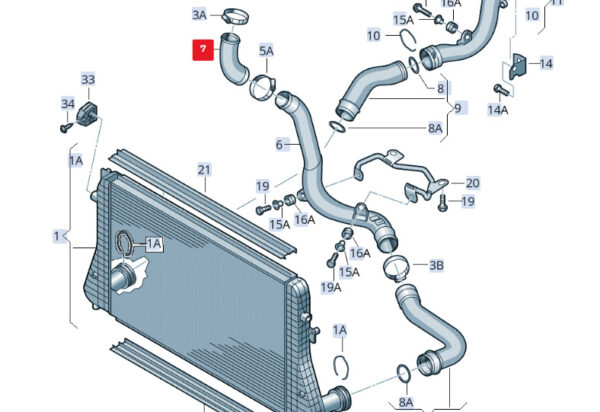 AUDI A1 MK1 Connecting Hose Tube 6C0122101F ORIGINAL