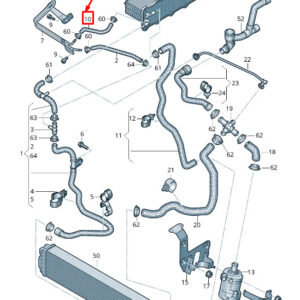 AUDI A4 Avant B9 Engine Coolant Hose 04E122447AL ORIGINAL