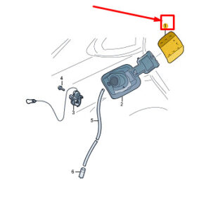 AUDI A1 GB Fuel Filler Flap 82A809907GRU ORIGINAL