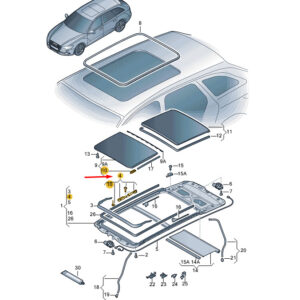 AUDI A6 C7 Wind Deflector Spring Glide Bearing Repair Set 4G9898671A ORIGINAL