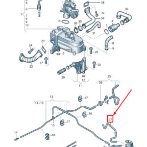 AUDI Q7 4L Vacuum System Vacuum Pipe 059131492AE ORIGINAL