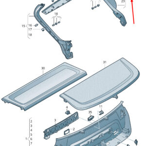 AUDI E-TRON GEN Right Upper Rear Lid Trim Panel 4K4867608A4PK ORIGINAL