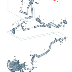 AUDI A6 Avant C7 Engine Coolant Hose 4G1265347AF ORIGINAL