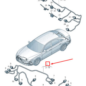 AUDI A8 4N Front Parking Aid Wiring Set 4N0971095EF ORIGINAL
