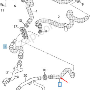 Audi A8 D4 Coolant Pipe Hose 4H2819337 ORIGINAL