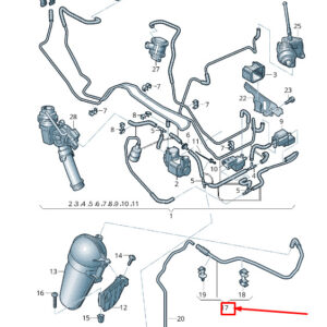 AUDI A7 Sportback 4G Engine Vacuum Pipe 4G0131492F ORIGINAL