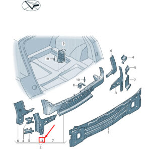 AUDI Q7 4M Rear Left Cross Panel Filler Plate 4M0809801D ORIGINAL