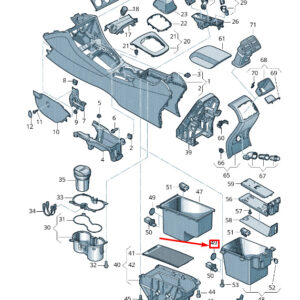 AUDI Q5 8R Console Lid Cover 8K0864515 4PK 8K08645154PK ORIGINAL