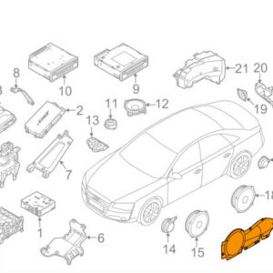 Audi A7 4G Front Left Door Bass Speaker Cover 4G8837103B ORIGINAL