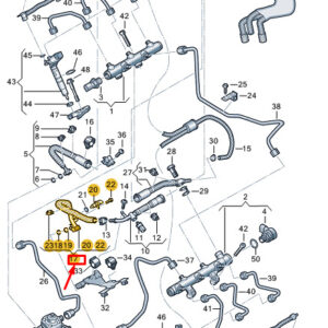 AUDI A8 D5 Fuel Feed Line 059130327J ORIGINAL