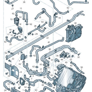 AUDI E-TRON GEN Engine Coolant Pipe 4KE122480AL ORIGINAL