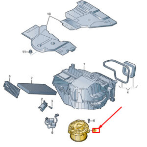 AUDI Q4 E-Tron Heater Blower Fan 1EA820021B ORIGINAL
