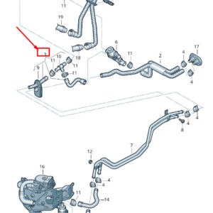 AUDI A6 Avant C7 Engine Coolant Hose 4G1265348B ORIGINAL