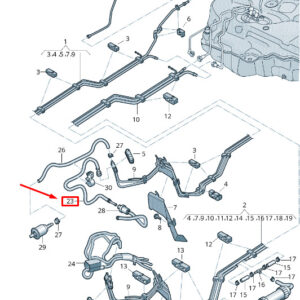 AUDI A4 Avant B9 Fuel Feed Line 8W0201215BB ORIGINAL