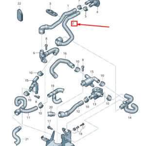 AUDI A6 C7 Engine Coolant Hose 4G0819371H ORIGINAL