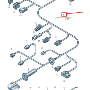 AUDI E-TRON GEN Front Right Door Wiring Set RHD 4KE971029FG ORIGINAL