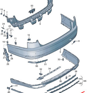 AUDI A8 D5 Rear Right Bumper Trim 4N08076502ZZ ORIGINAL
