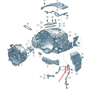 AUDI Q5 FY Gearbox Pressure Line 0DK301302 ORIGINAL