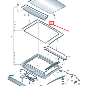 AUDI Q3 F3 Rear Outer Sunroof Seal 83F877297A ORIGINAL
