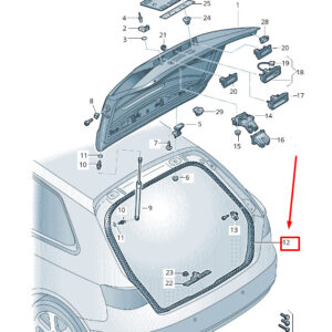 AUDI A3 Sportback 8V Rear Tailgate Rubber Seal 8V3827705 ORIGINAL