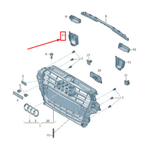 AUDI A3 Sportback 8V Left Lower Radiator Grille Cover 8V5853595 ORIGINAL