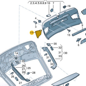 AUDI Q3 F3 Rear Left Taillight Cover 83A8676574PK ORIGINAL
