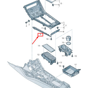 AUDI A6 4A C8 Right Console Trim Panel RHD 4K2864148A6PS ORIGINAL
