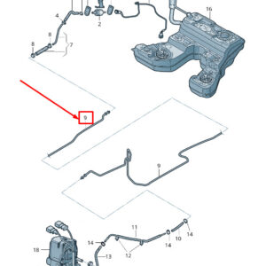AUDI A6 Allroad 4G Fuel Line 4G0261529J ORIGINAL