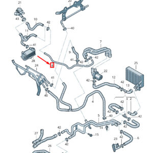 AUDI A3 Sportback 8P Engine Coolant Pipe 022121151F ORIGINAL