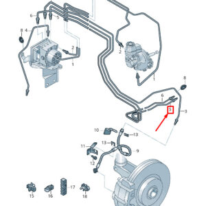 AUDI Q3 F3 Brake Pipe From Hydraulics To Separation Point 5QH614725 ORIGINAL