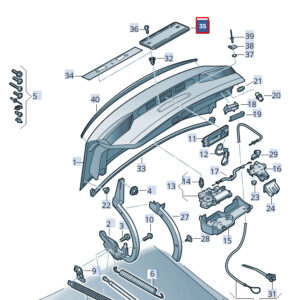 AUDI A6 C8 Rear Number Holder 4K9827113B9B9 ORIGINAL