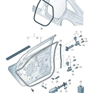 AUDI A6 4A C8 Rear Door Catch Cover 4K0839267 ORIGINAL