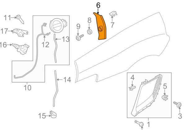 Audi R8 42 Left Side Exterior Side Panel 427853343BGRU ORIGINAL