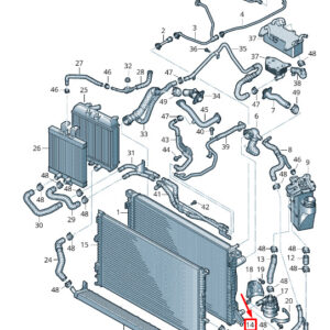 AUDI A5 Sportback F5 Engine Coolant Hose 8W0145923P ORIGINAL