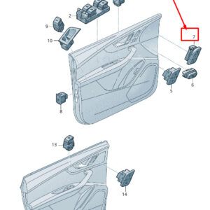 AUDI Q5 FY Right Seat Adjustment Memory Switch RHD 80A959770 ORIGINAL