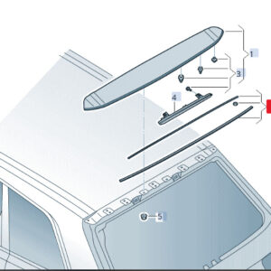 AUDI Q8 4MN Rear Spoiler Strips Set 4M8898940 ORIGINAL