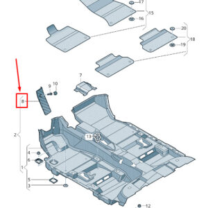 AUDI Q5 FY Footrest Cover 80C864777 4PK 80C8647774PK ORIGINAL