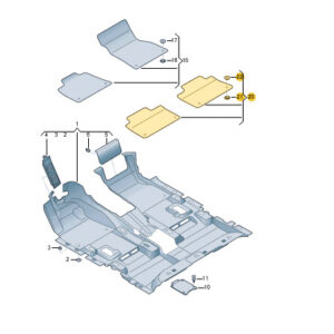 AUDI E-TRON Sportback GEA Rear Floor Mat Set 4KE864450AUAF ORIGINAL