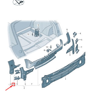 AUDI Q7 4M Rear Right Filler Plate Upper Reinforced 4M0813402B ORIGINAL