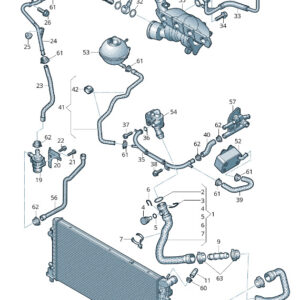AUDI A1 MK1 Engine Coolant Hose 8X0121052 ORIGINAL